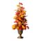 Glitzhome® 3ft. Fall Lighted Maple Leaves Tree in Urn with Timer